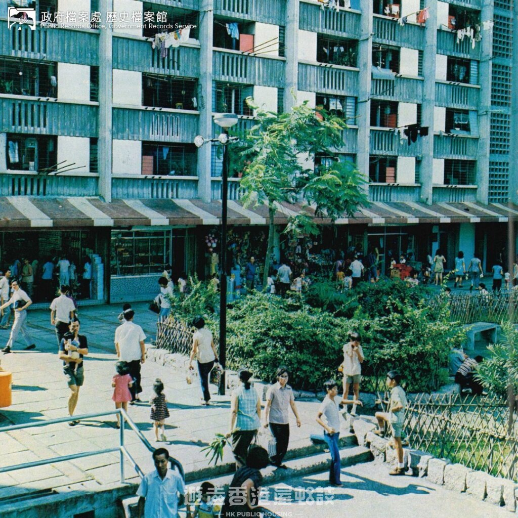 1973年的坪石邨。相片來源:「歷史檔案館 Public Records Office」Facebook專頁。
