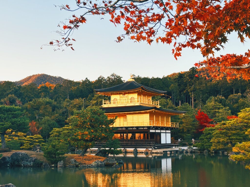 2024年京都金閣寺賞紅葉。